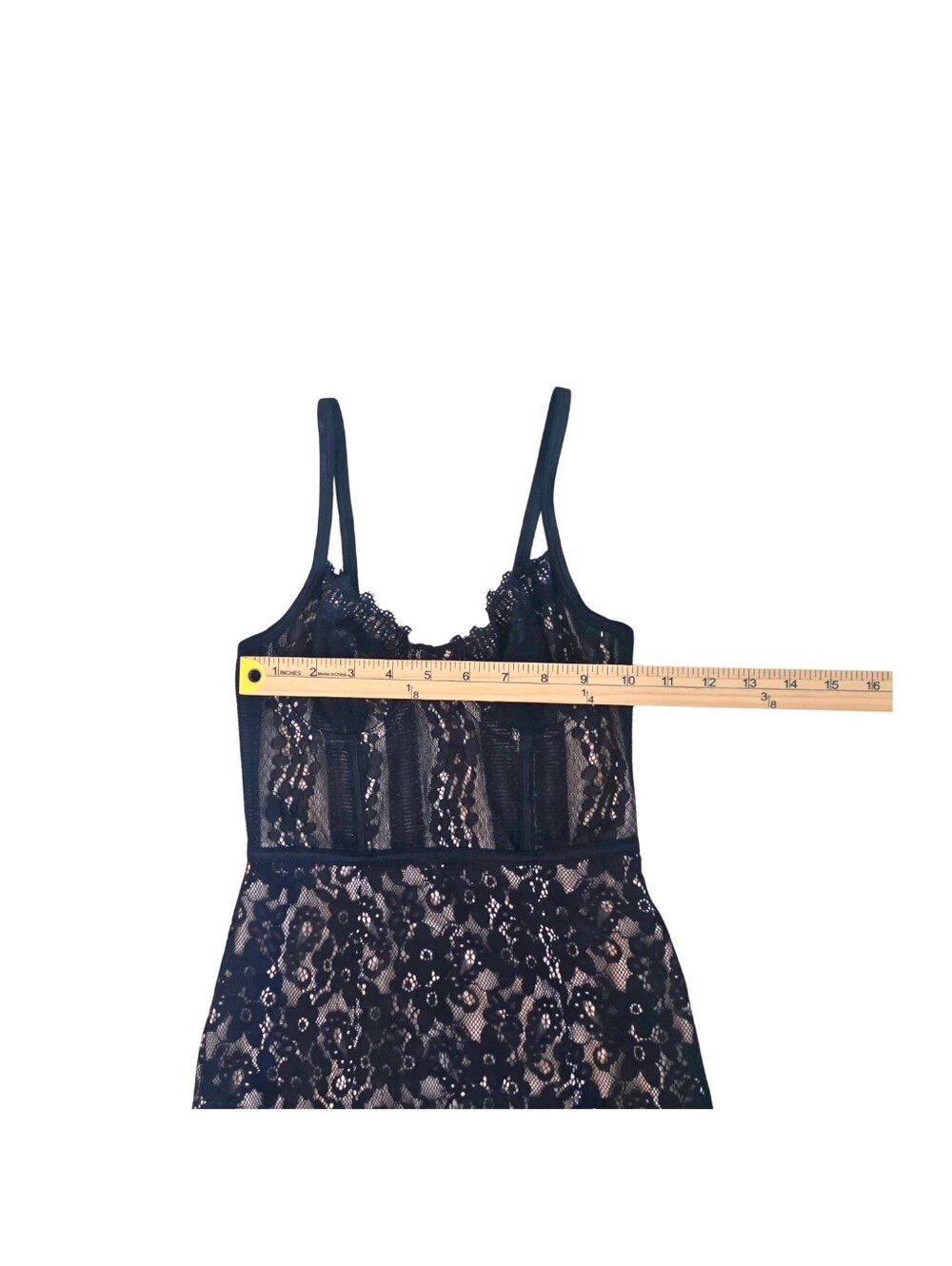 Urban Outfitters Layla Lace Corset Mini Dress XS Black Coquette Goth - Picture 8 of 15